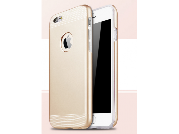Задняя панель-крышка из тончайшего и прочного пластика для iPhone 6 plus/ 6S plus 5.5 (Айфон 6/6С+ плюс) золот..