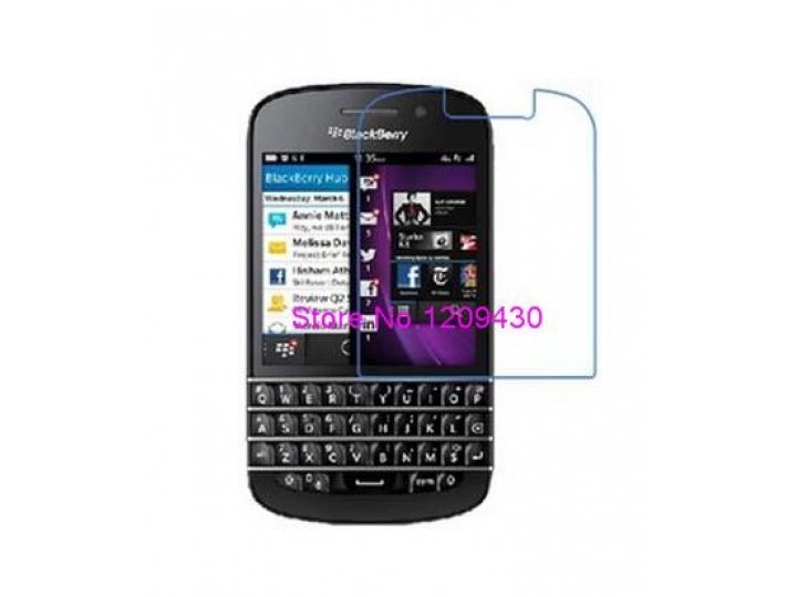 Фирменная оригинальная защитная пленка для телефона Blackberry Q10 глянцевая..