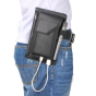 Чехол-кошелек-портмоне MyPads Solido для Fly IQ4504 EVO Energy 5 вместительная большой емкости, с отделениями для второго телефона, стилуса, и разъемом для зарядки и наушников, из импортной эко-кожи черного цвета мужской