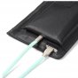 Чехол-кошелек-портмоне MyPads Solido для Fly IQ4504 EVO Energy 5 вместительная большой емкости, с отделениями для второго телефона, стилуса, и разъемом для зарядки и наушников, из импортной эко-кожи черного цвета мужской