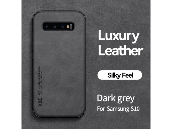 Кожаный чехол MyPads для Samsung Galaxy S10 (Самсунг Галакси С10) с защитой камеры и магнитным авто-держателем..