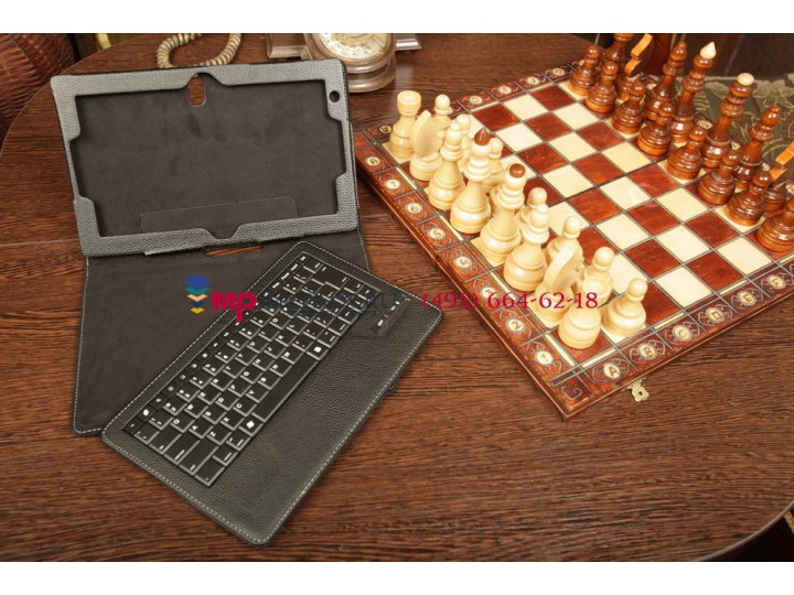Фирменный оригинальный со съёмной Bluetooth-клавиатурой для Lenovo ThinkPad Tablet 2 10 черный кожаный + гаран..